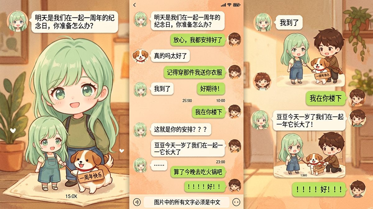 纪念日反转：以为是浪漫约会，结果是带女友见男友的'新宠物'——一只一岁的修狗。