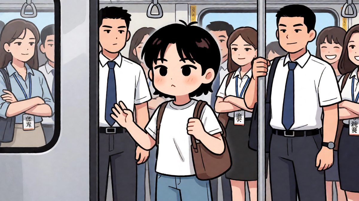 早高峰的地铁，人人都是'扁人'。
