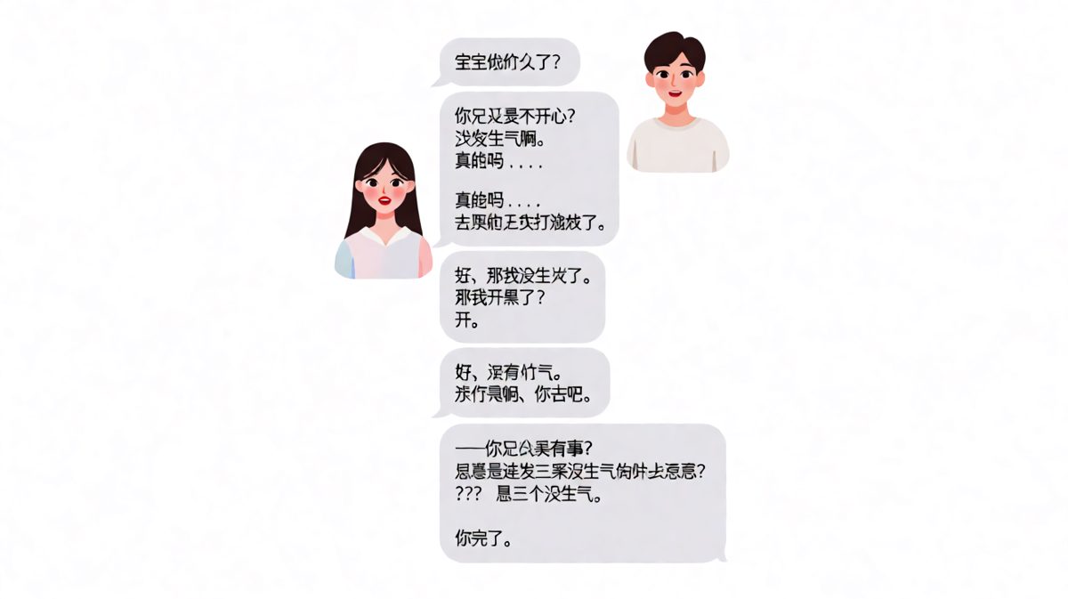 连发三条「没生气」= 暴风雨前的宁静。