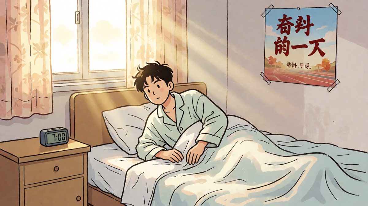 闹钟响了，但被子封印了身体