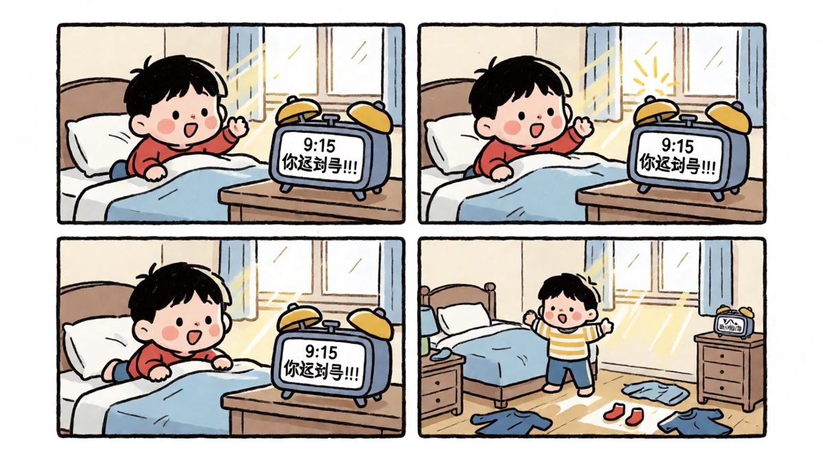 闹钟一响，魂飞魄散——已经九点了！