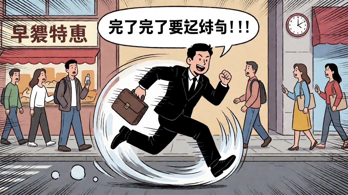 迟到！人生大事！必须以百米冲刺的速度赶到公司！