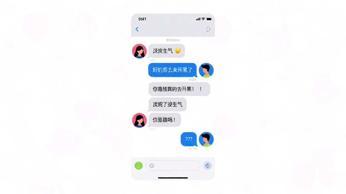 当我说了「我没生气」之后，你居然真的开黑了……