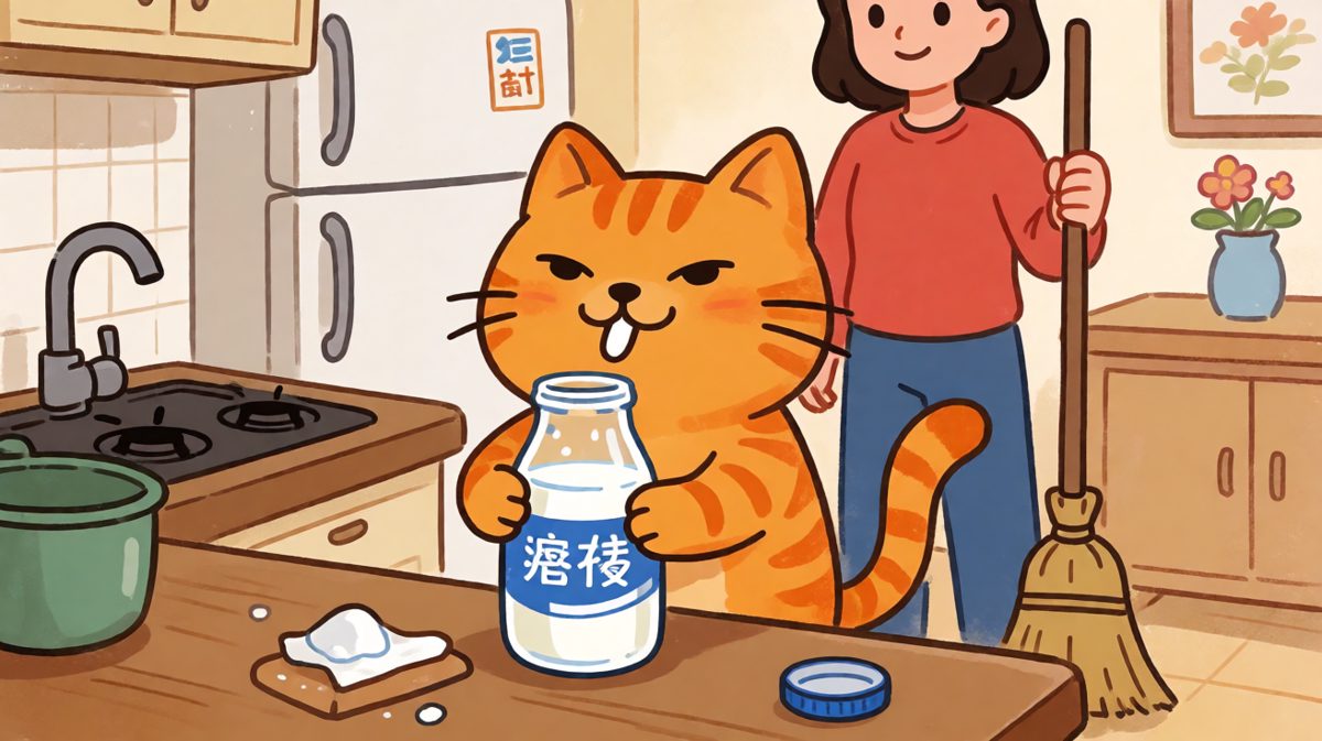 妈，这瓶奶我替你尝过了，没问题！