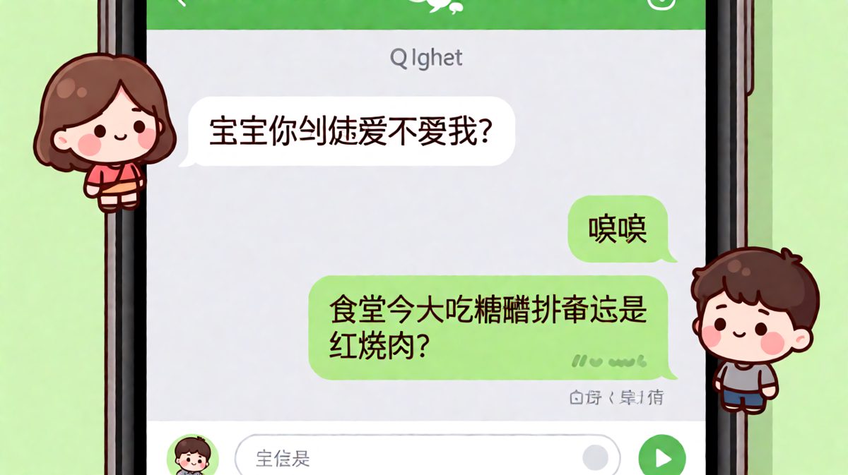 她问爱不爱，他只想中午吃啥