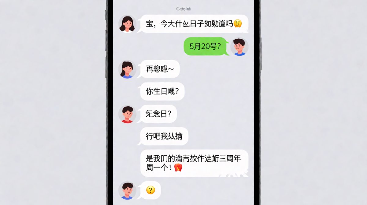 男生以为是大节日，结果是「聊天软件注册三周年」的社死瞬间
