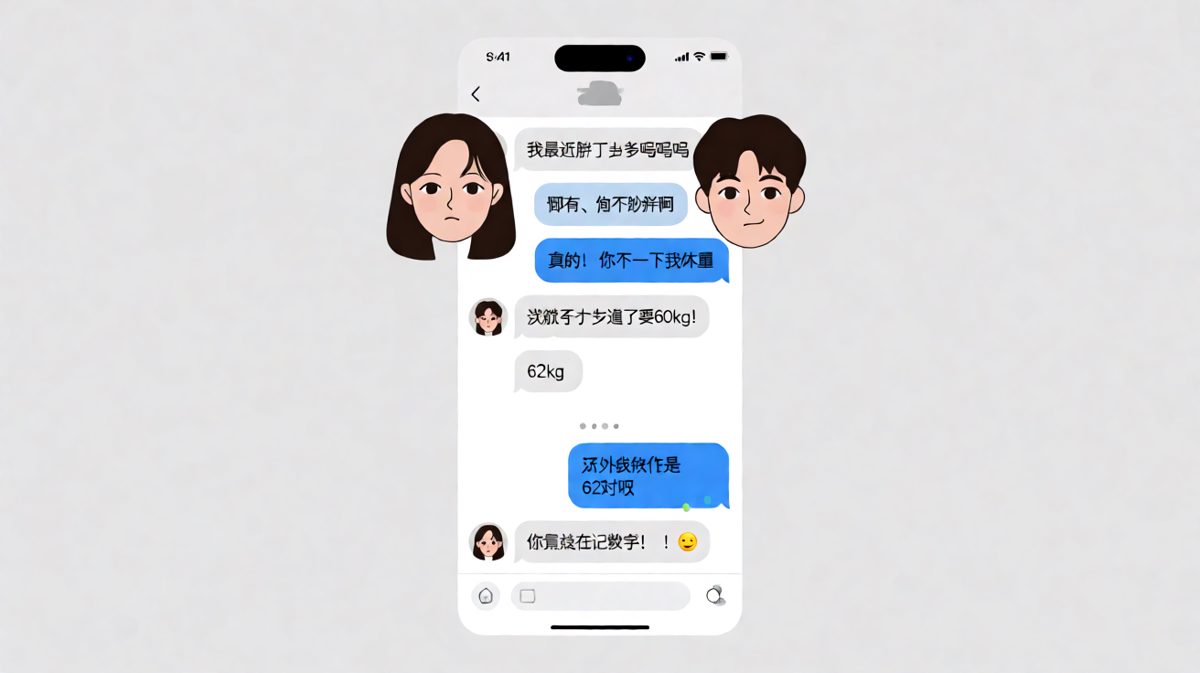 男生试图安慰却因诚实说出体重数字而触发连环雷区