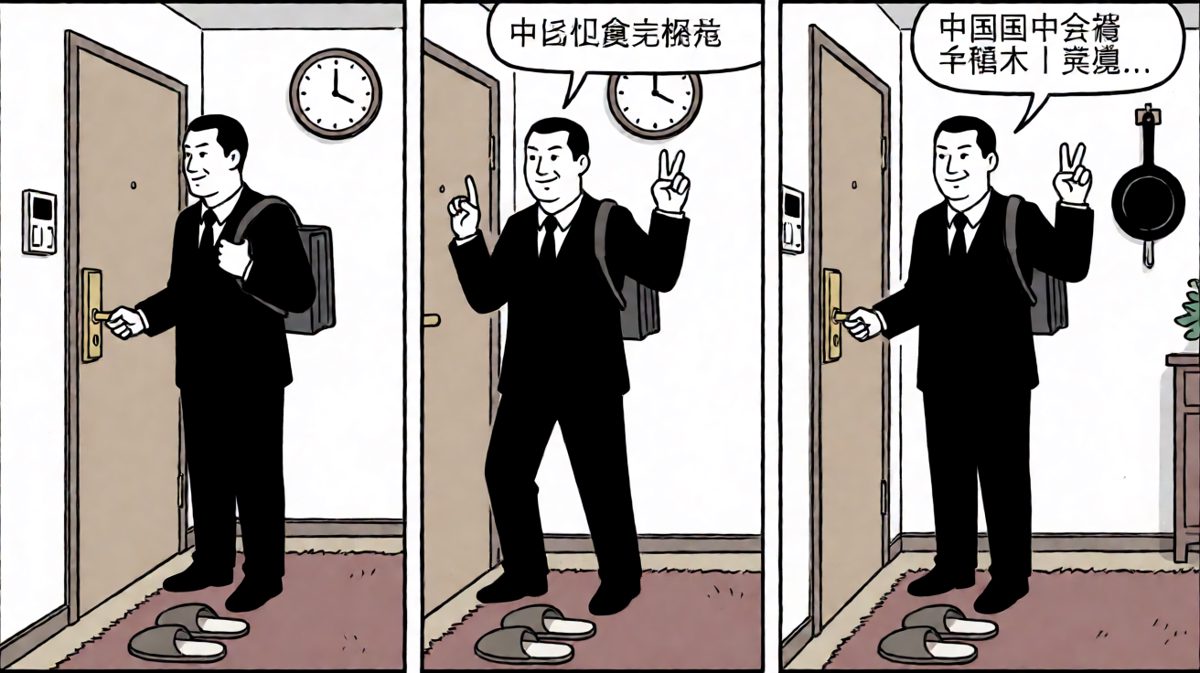 信心满满出门，却忘了身上还挂着锅