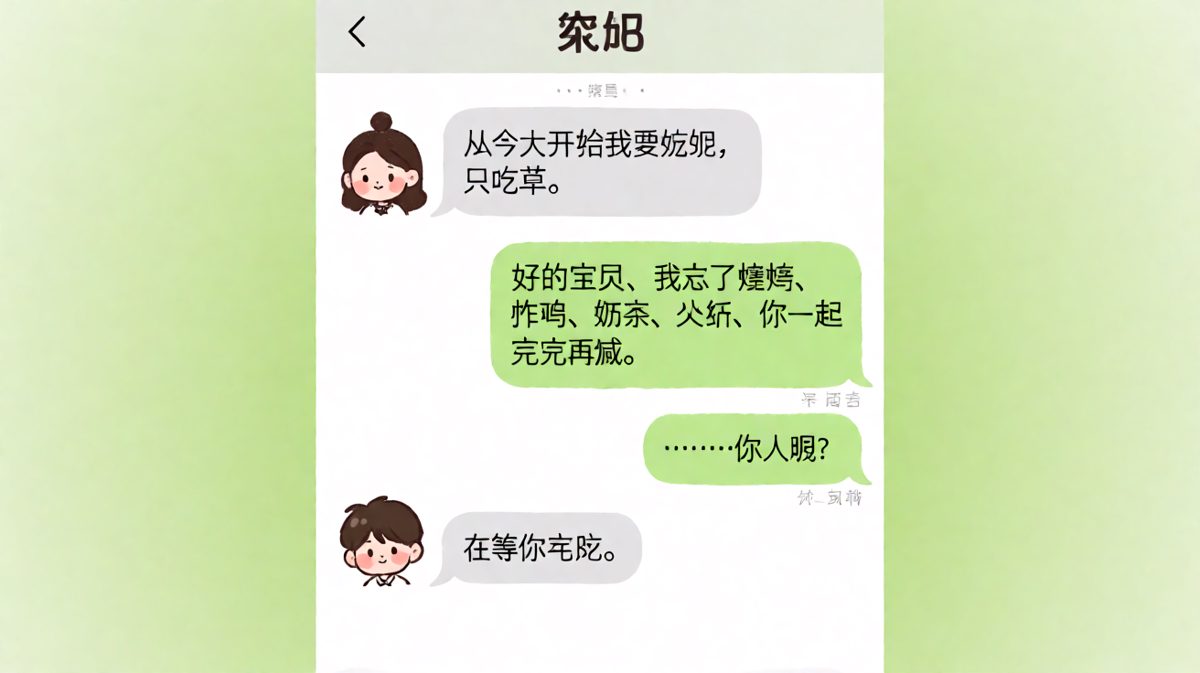 "今天开始减肥"的反转结局：对方早就点好了一桌大餐等你。
