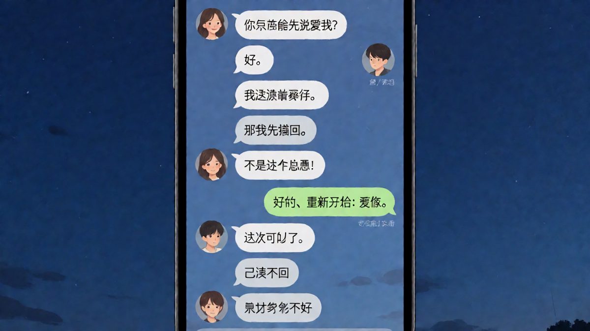 男生秒撤回"我爱你"的瞬间，让女生从甜蜜跌入谷底。