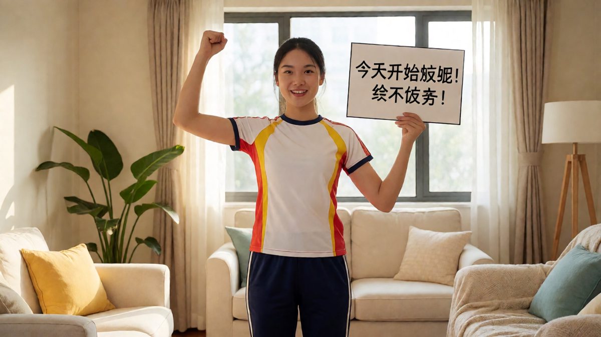 早上立下减肥flag，信心爆棚