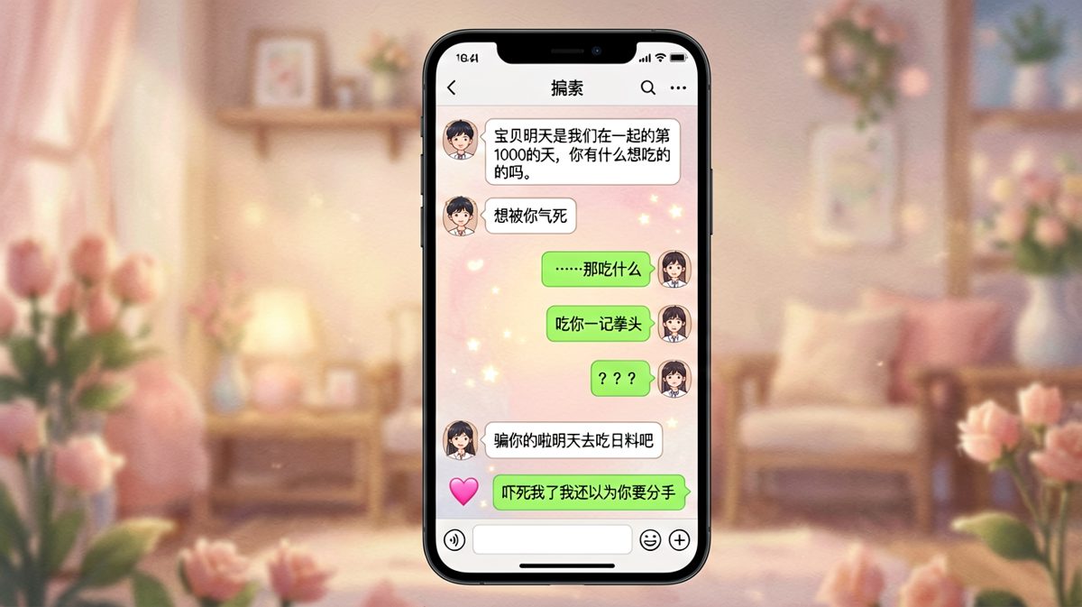 纪念日当天的极限拉扯，从「吃拳」到「吃日料」的过山车式聊天。