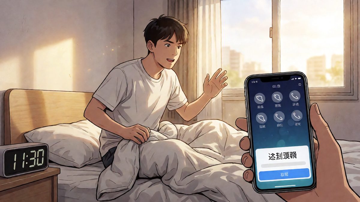 睁开眼发现：闹钟是11:30，我睡了6小时……