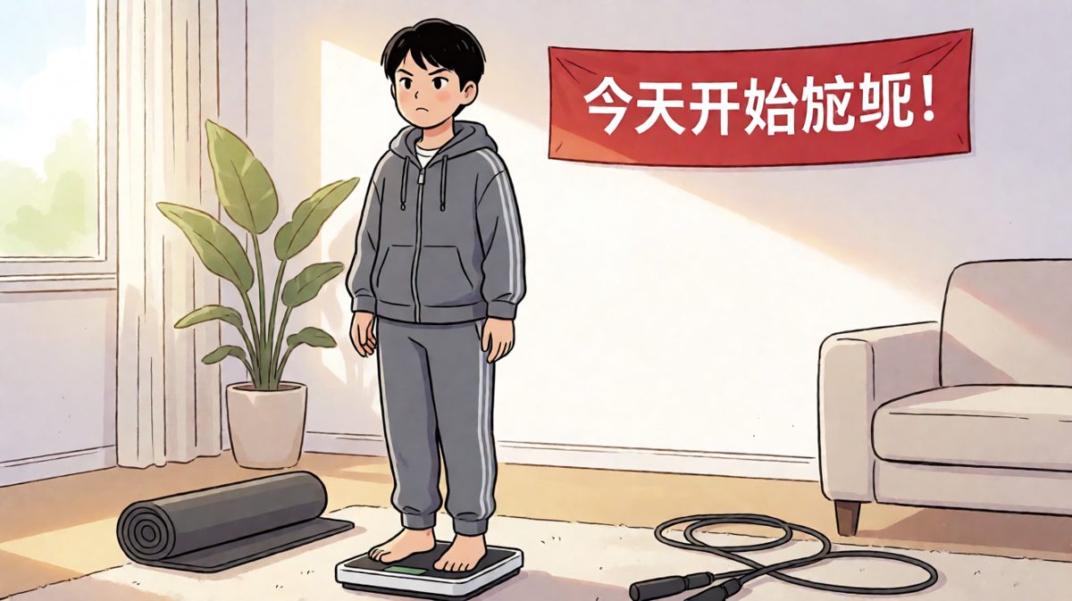 立下雄心壮志，减肥计划正式启动。