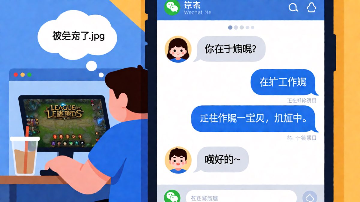 说在加班其实在打游戏——男生的谎言总是漏洞百出