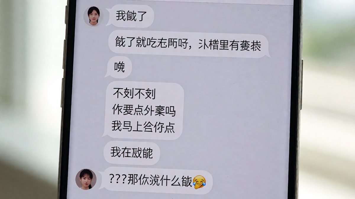 女生说饿了其实是暗示，直男的回答让她无语最后揭露她在减肥