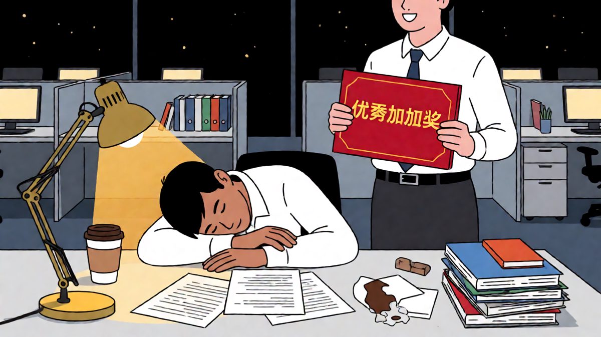 老板：'别睡了，公司奖励你的！'——优秀加班奖，实至名归