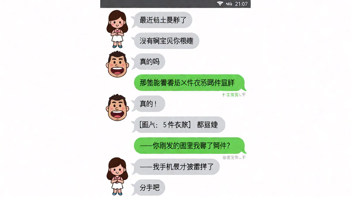 送命题「哪件显胖」，直男的终极死局