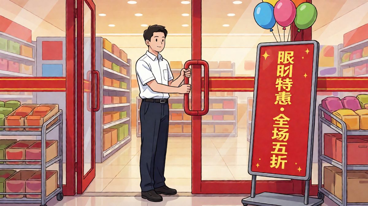 看到打折招牌，瞬间点燃战斗欲望