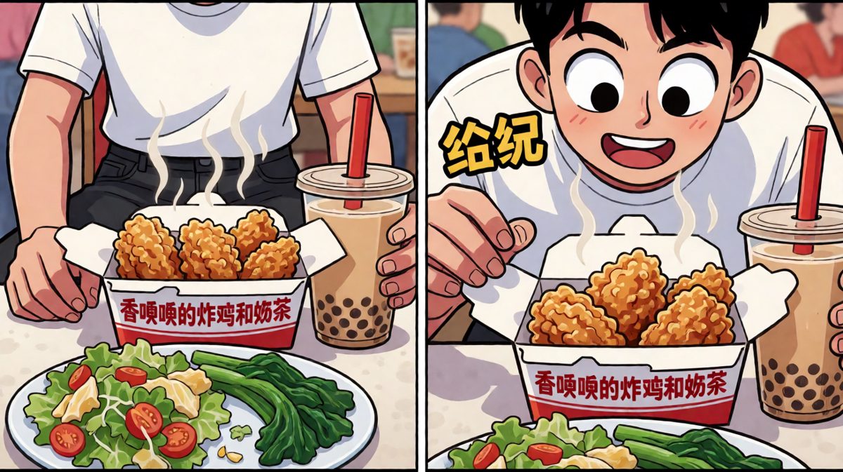 炸鸡的香味击溃了所有意志