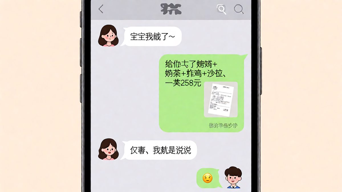 我就说说饿了，你却认真点了四样