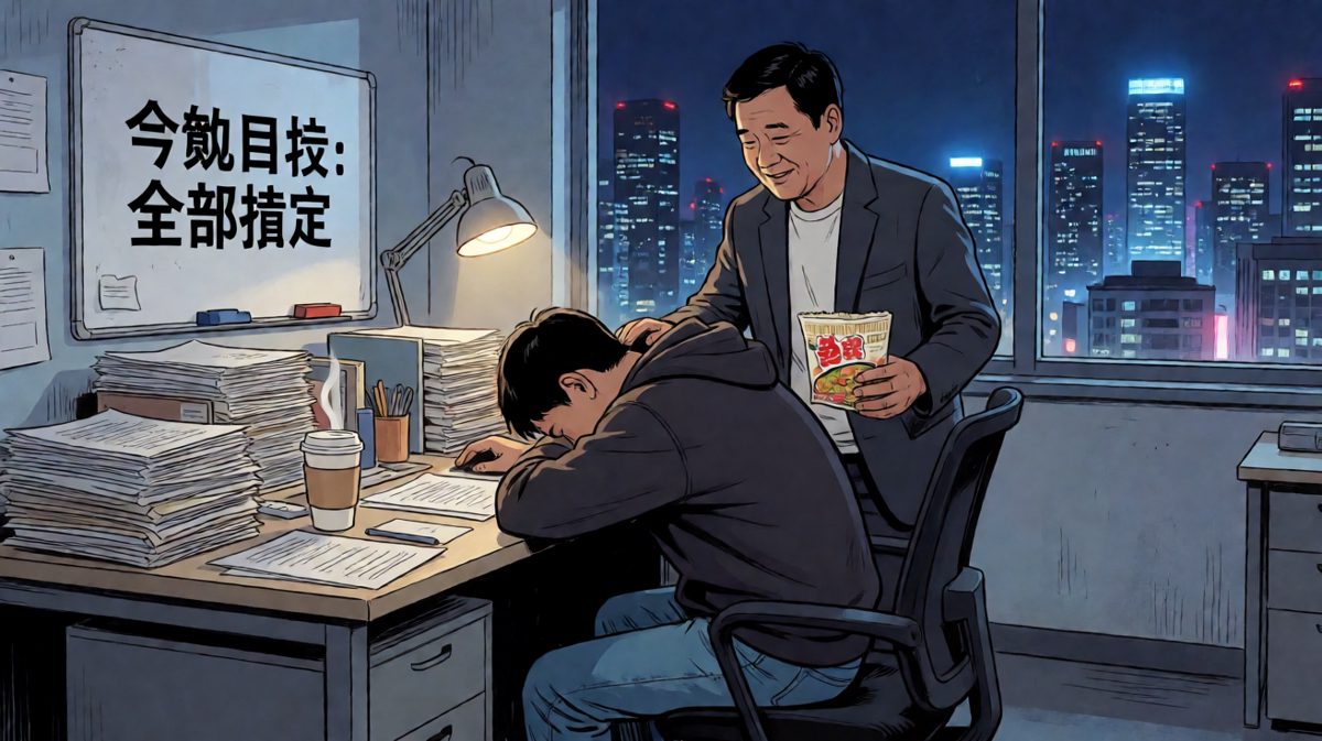 加班到凌晨，老板递来泡面说'辛苦了，我请你吃'，反转来了