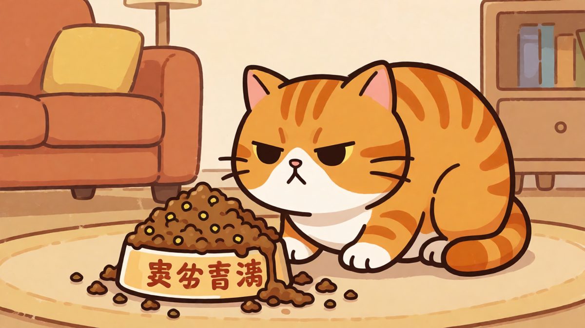 猫：这碗已经三天没吃饭了，我快要饿死了。