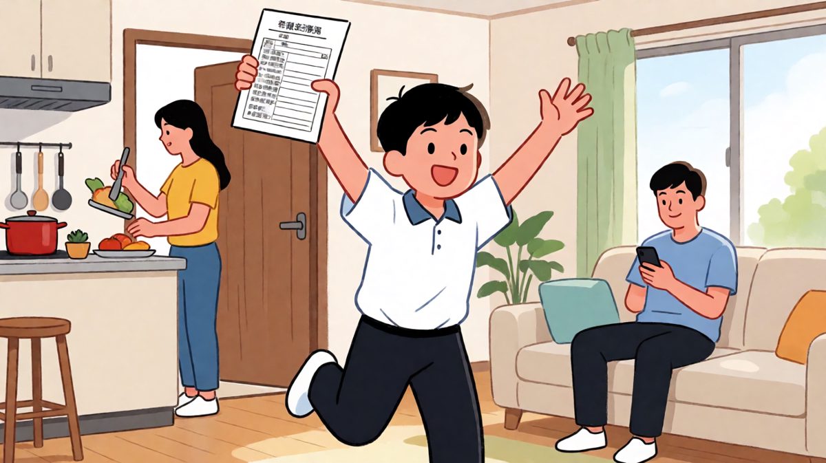 学霸归来，满分试卷耀眼前。