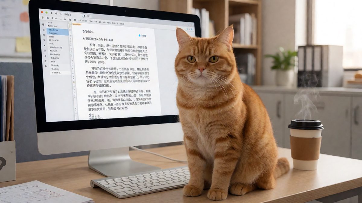 这只猫比我还努力，我在看它回消息
