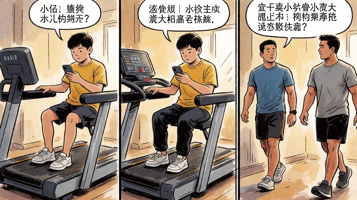 人在跑步机，心在刷美食