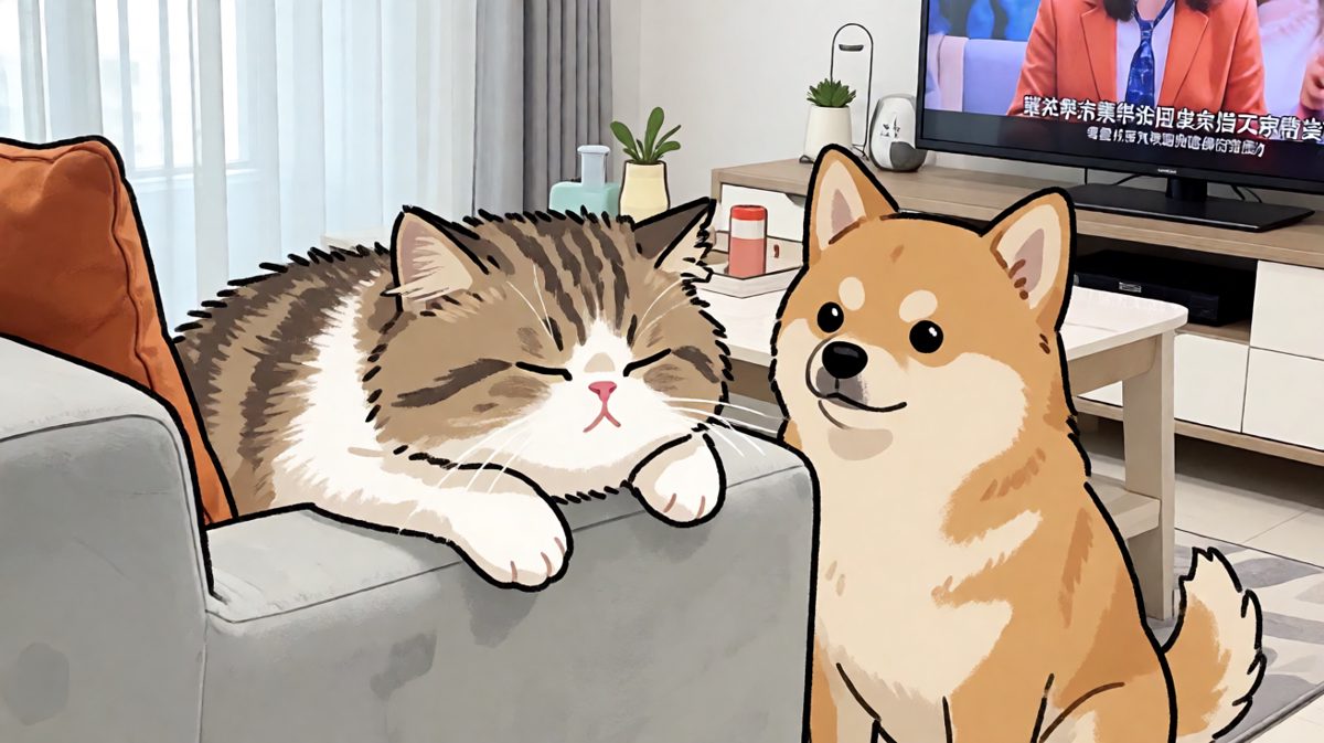 猫：逗你玩呢，别告诉妈。