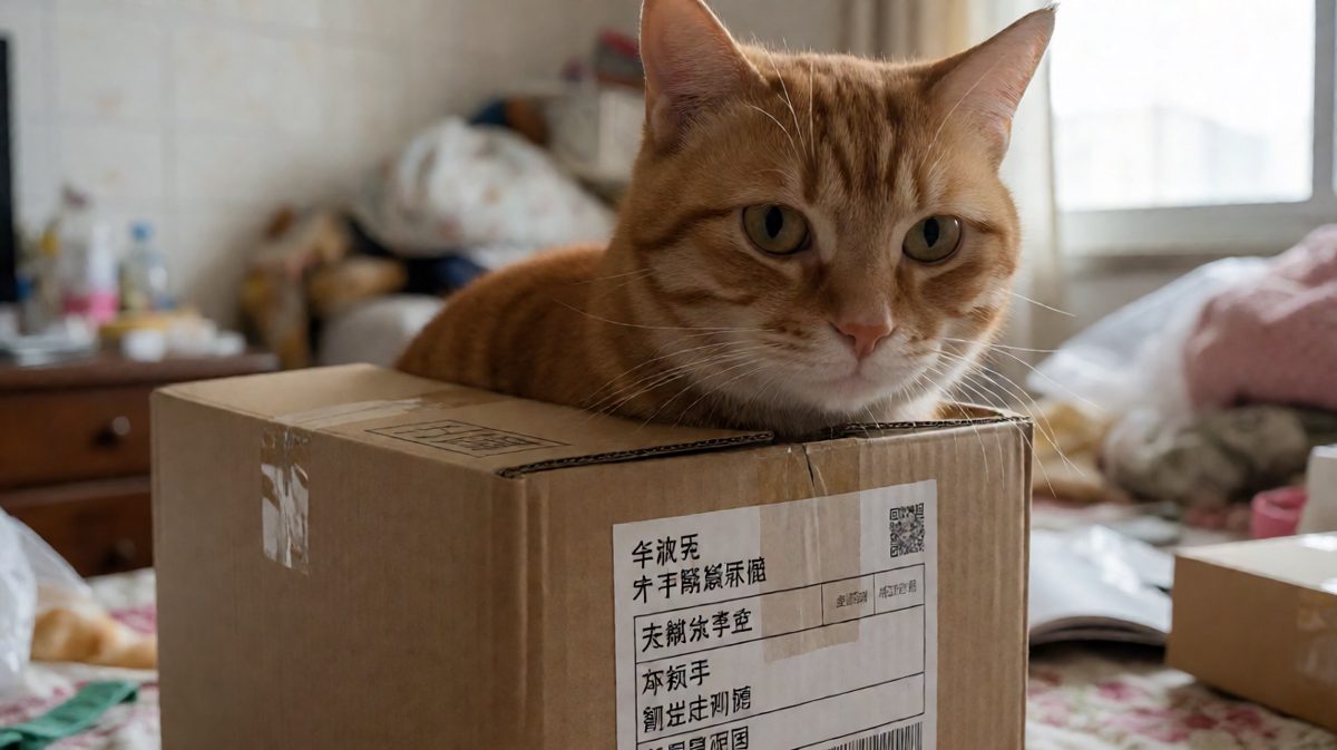 猫咪：只要我挤一挤，箱子就是我的