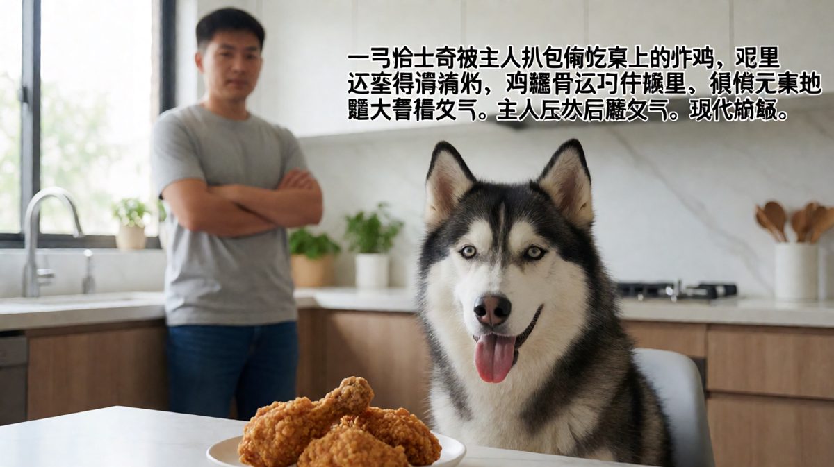 哈士奇：你听我解释，是鸡先动的手
