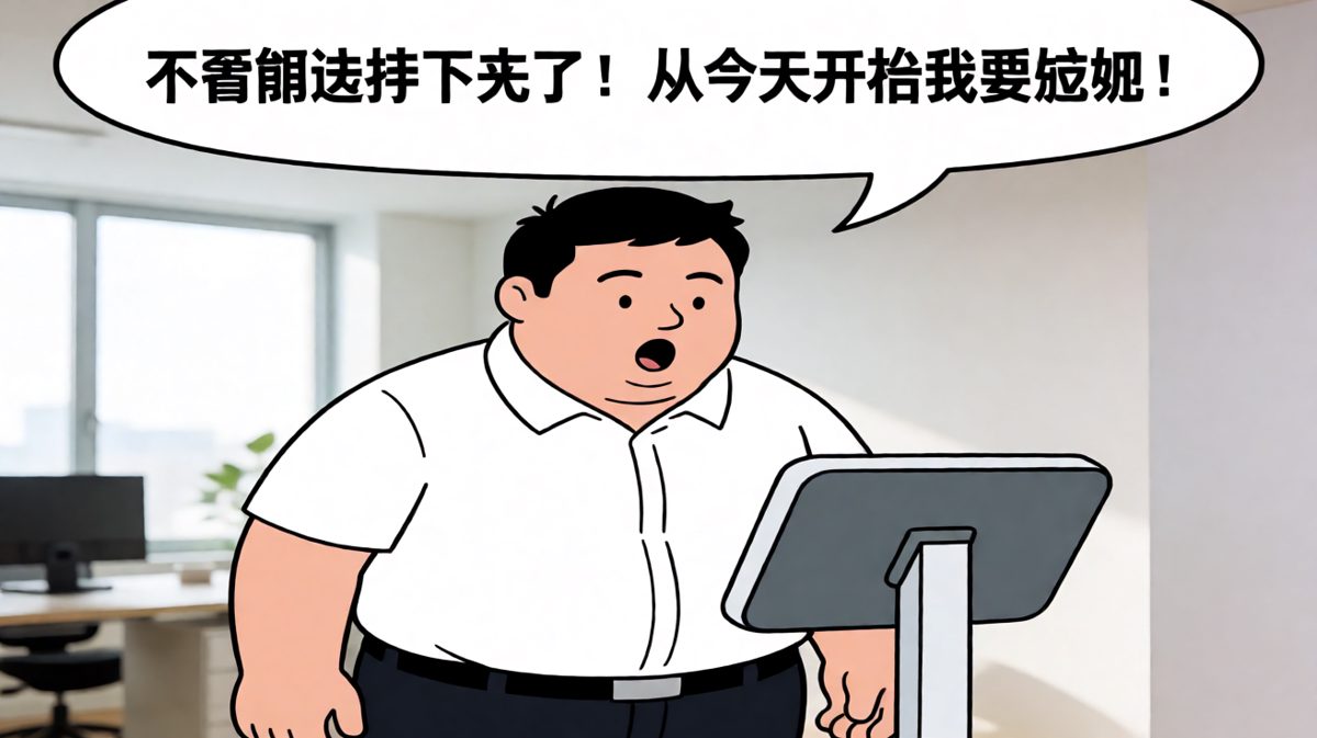主角下决心减肥，信誓旦旦立下flag