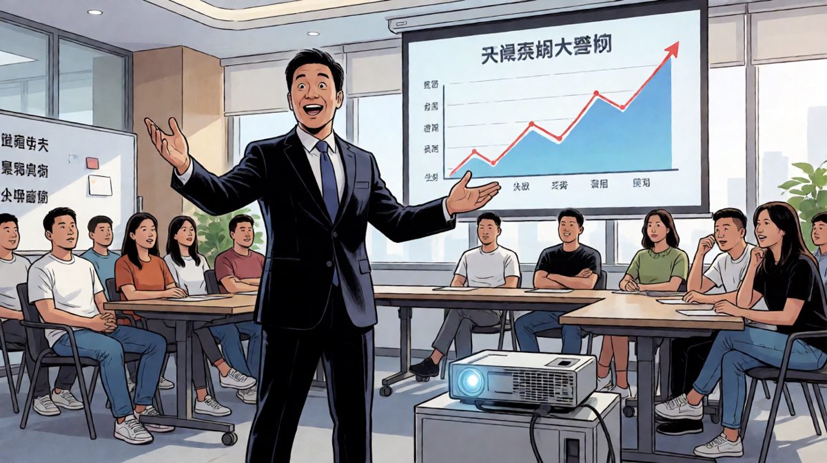 老板激情澎湃地说：明年我们要全员持股！员工小声嘀咕：是股票还是股东？老板愣了一下：……先干完今年再说。