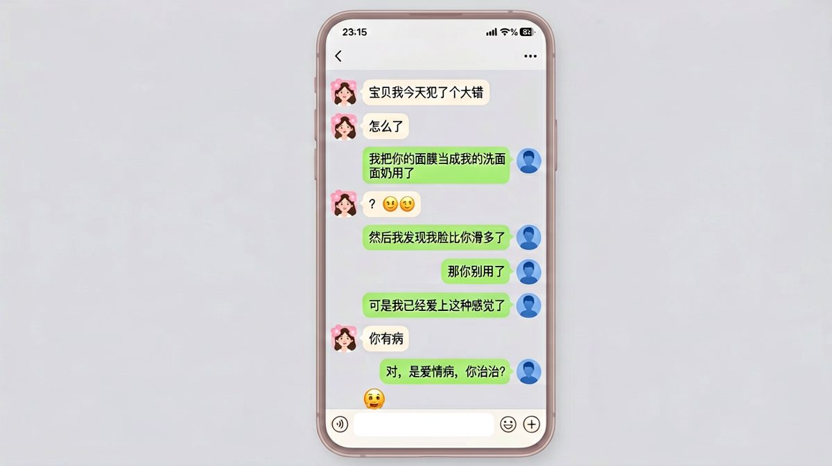 偷用面膜还反向调情，男友的求生欲已经离家出走了
