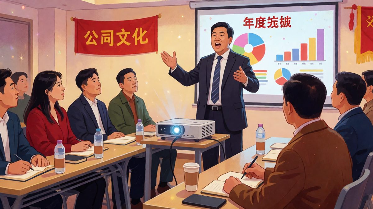老板年终总结慷慨激昂说'今年大家辛苦了，明年我们继续一起拼搏'，台底下员工们面面相觑——没人敢问年终奖到底有没有。