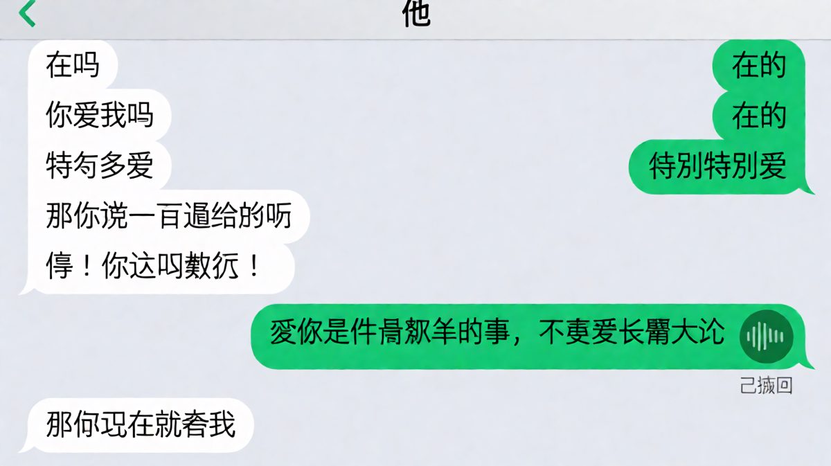 说爱要一百遍——简单直接反而翻车的经典案例