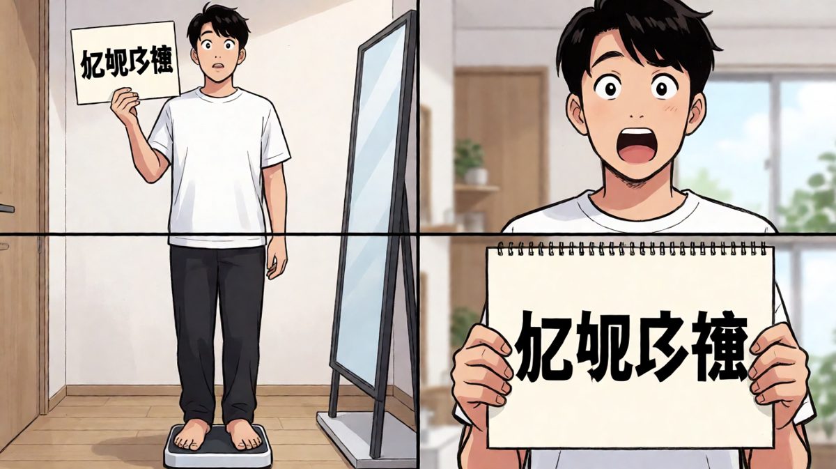 第一天，信誓旦旦立下减肥誓言。