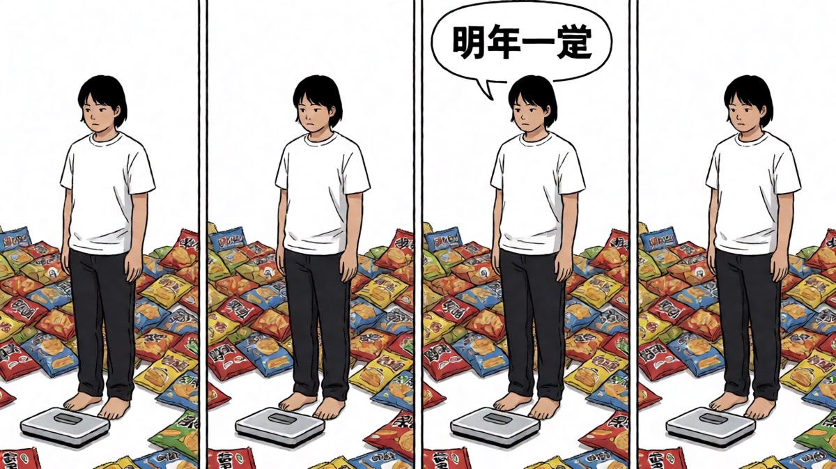 第四天，重新站上秤的那一刻，选择了逃避。