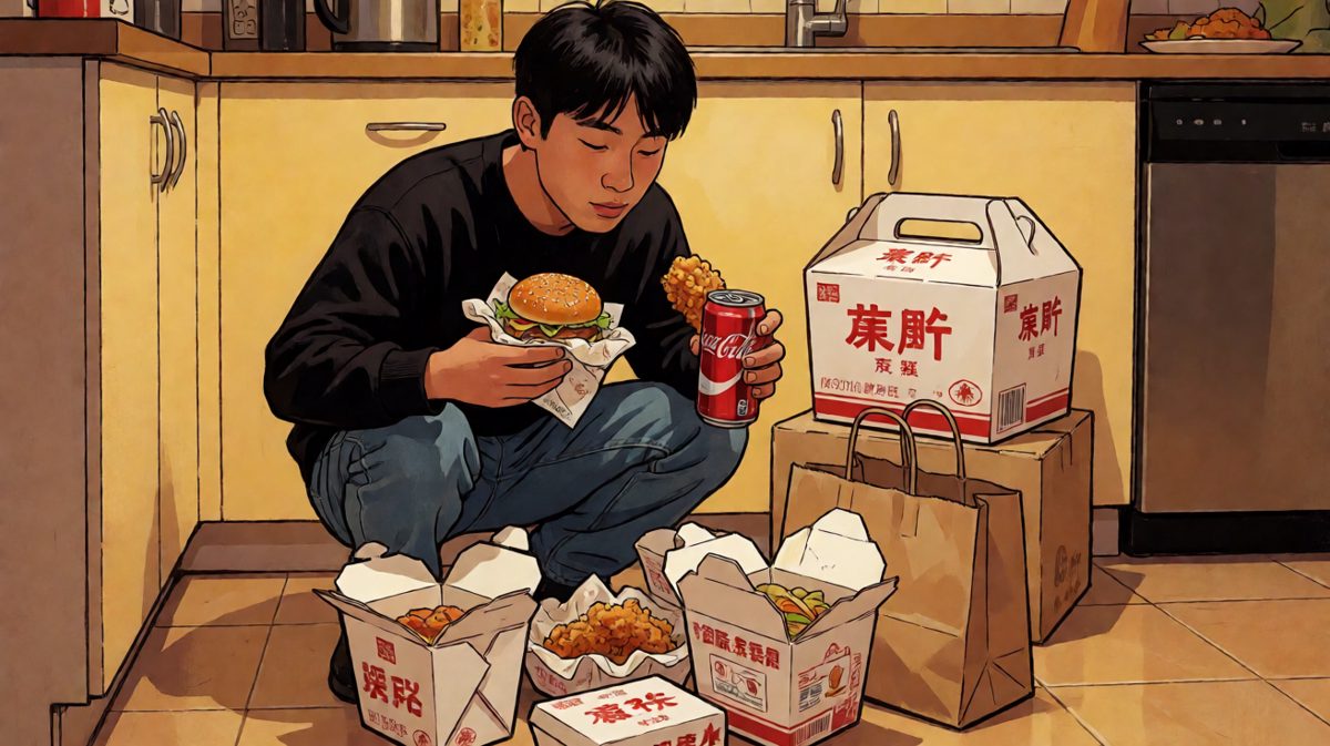 外卖到了，狼吞虎咽停不下来