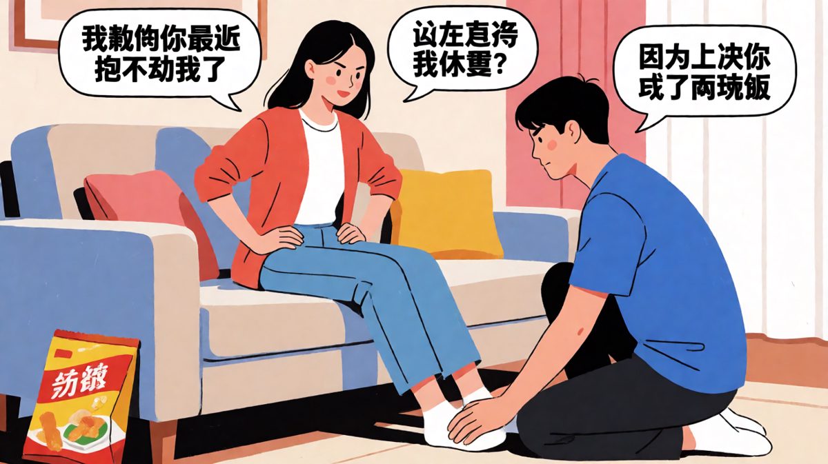 女生质疑抱不动她，男生求生欲拉满却越描越黑