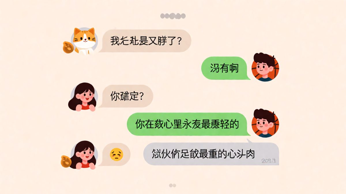 男生的情话反转，从「没胖」变成了「心头肉」