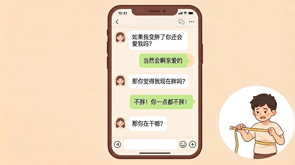 嘴上说你不胖，手却在偷偷拿卷尺——情侣求生欲翻车现场