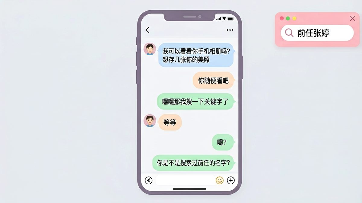 想看美女照片，却不小心暴露了自己搜索前任的记录