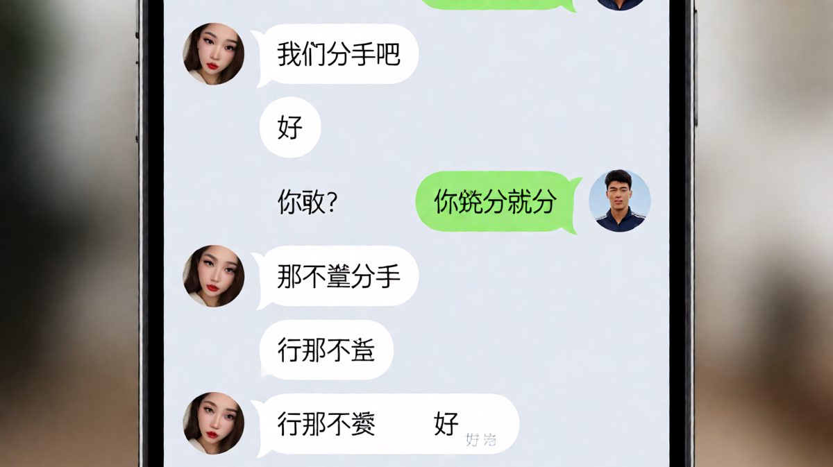 【分手博弈】女生威胁分手，男生连回三个'好'，反转是女生自己发'好'时被反向套路