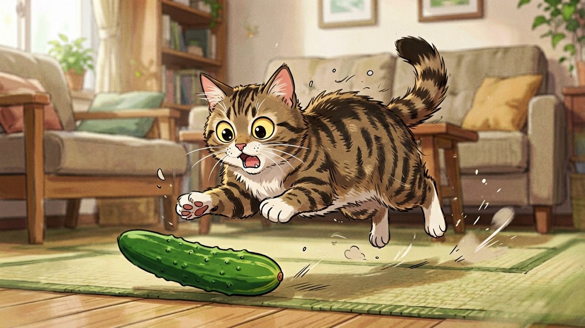 猫：这绿色怪物是谁派来的？！