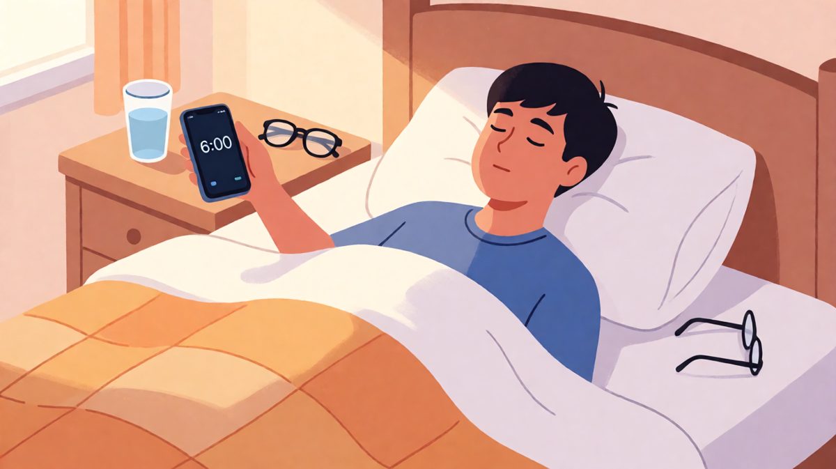 第一格：闹钟响了，但被子封印了解不开