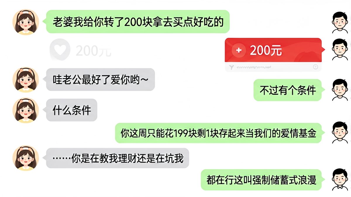 浪漫转账实为'强制储蓄'，男友的数学是体育老师教的