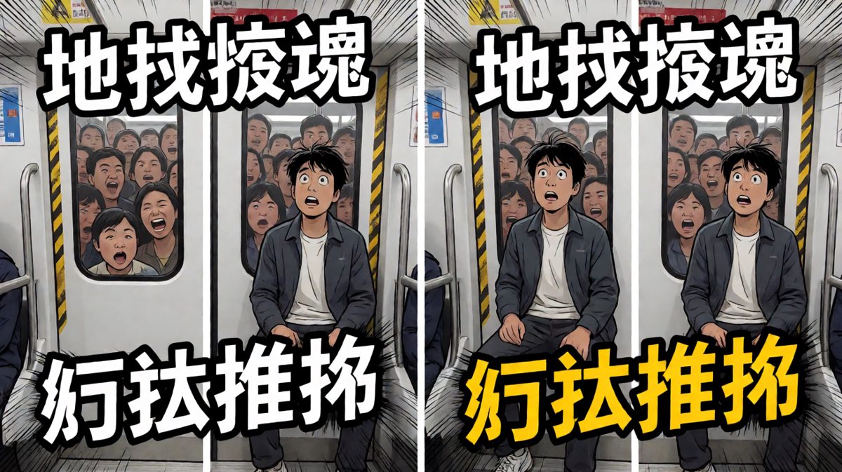 地铁门一开，瞬间被人流吞没
